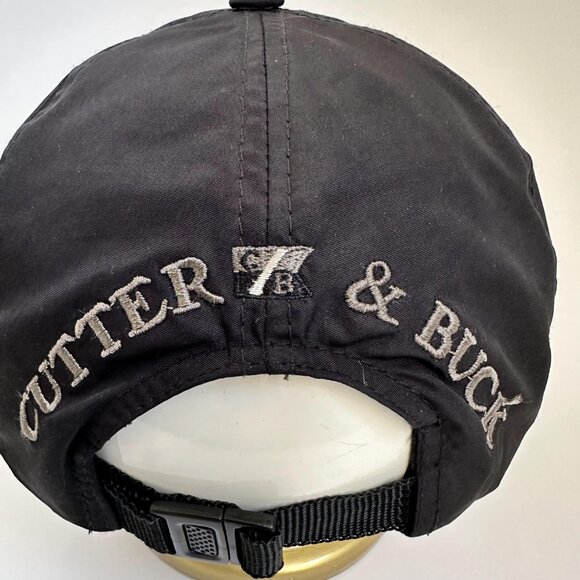 Cutter and Buck Dad Cap Adjustable Strap Back Hat Embroidered Logo Black - Picture 7 of 10